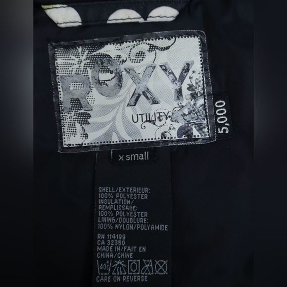 ROXY SNOWBOARD JACKET 5000 Line Snowboarding Utility Jacket Size XS Multi Color - Picture 3 of 12